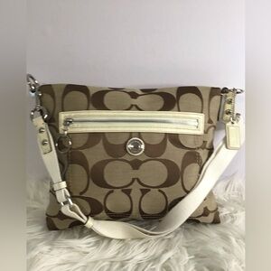 Coach Khaki cream Crossbody bag